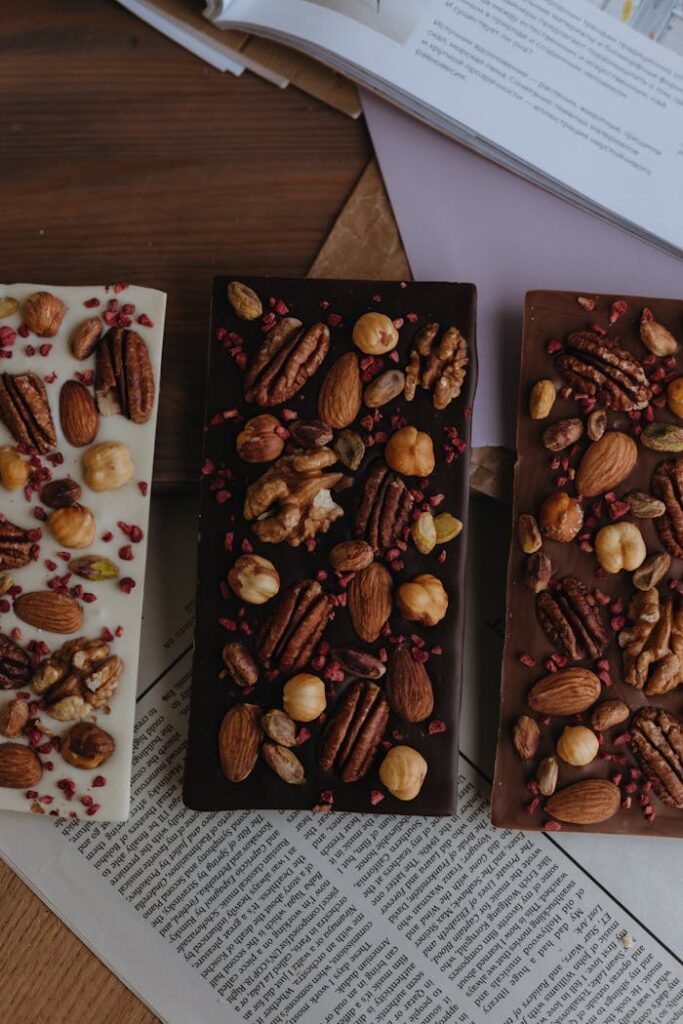 nos tablettes de chocolat aux fruits sec